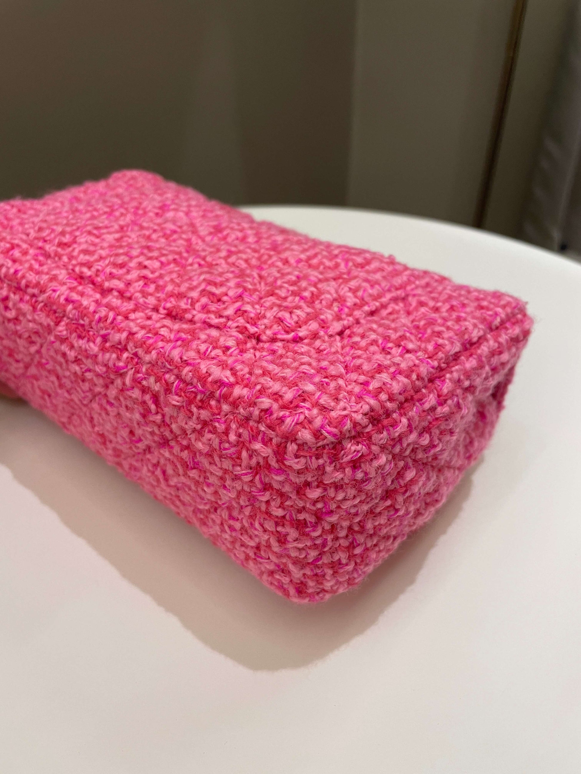 Chanel Classic Mini Rectangular Pink Tweed - Bags - 11