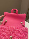 Chanel Classic Mini Rectangular Pink Tweed - Bags - 13