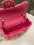 Chanel Classic Mini Rectangular Pink Tweed - Bags - 14