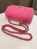 Chanel Classic Mini Rectangular Pink Tweed - Bags - 16