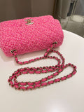 Chanel Classic Mini Rectangular Pink Tweed - Bags - 17
