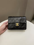 Chanel Vintage Classic Quilted Mini Square Black Lambskin - Bags - 3