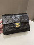 Chanel Vintage Classic Quilted Mini Square Black Lambskin - Bags