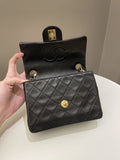 Chanel Vintage Classic Quilted Mini Square Black Lambskin - Bags - 15