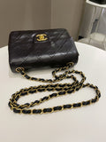Chanel Vintage Classic Quilted Mini Square Black Lambskin - Bags - 19