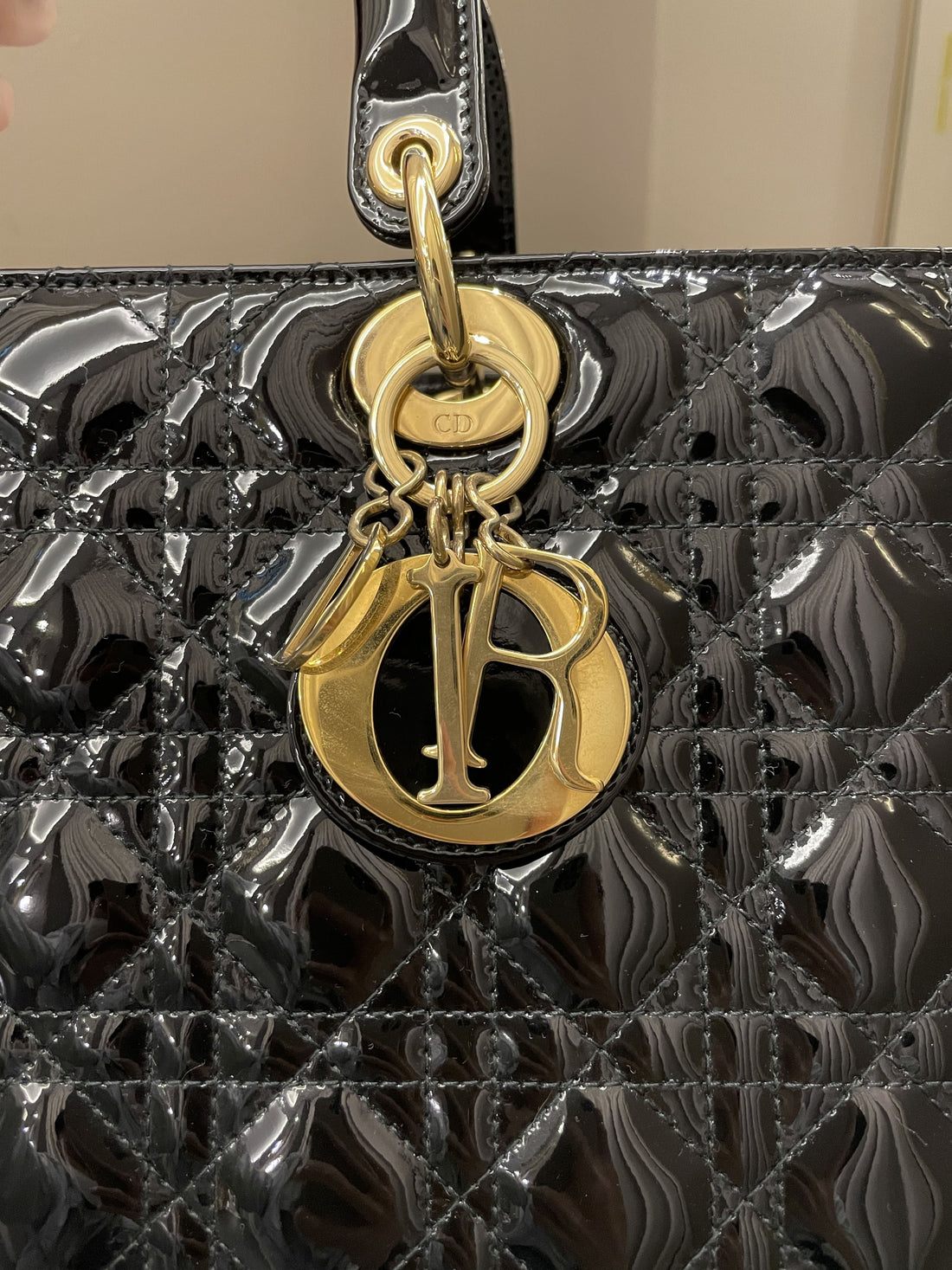 Dior Classic Lady Dior Black Patent - Bags