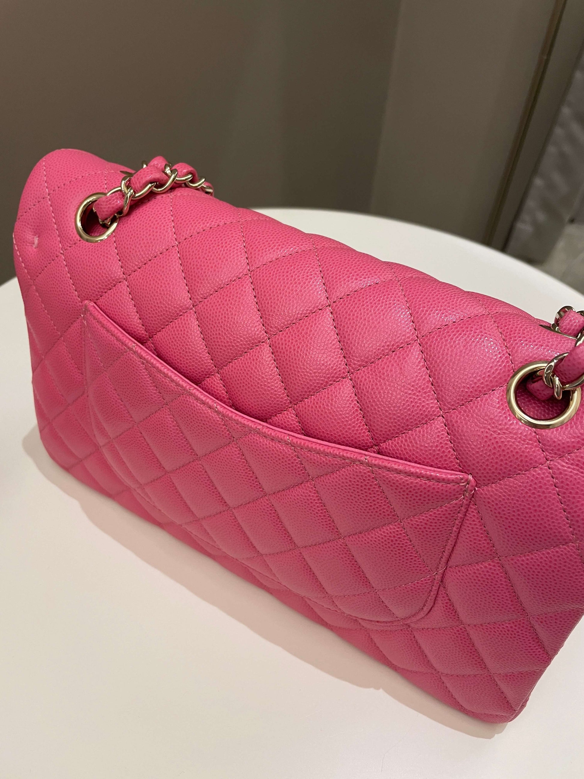 Chanel Classic Quilted Medium Double Flap Bubblegum Pink Caviar - Bags - 4