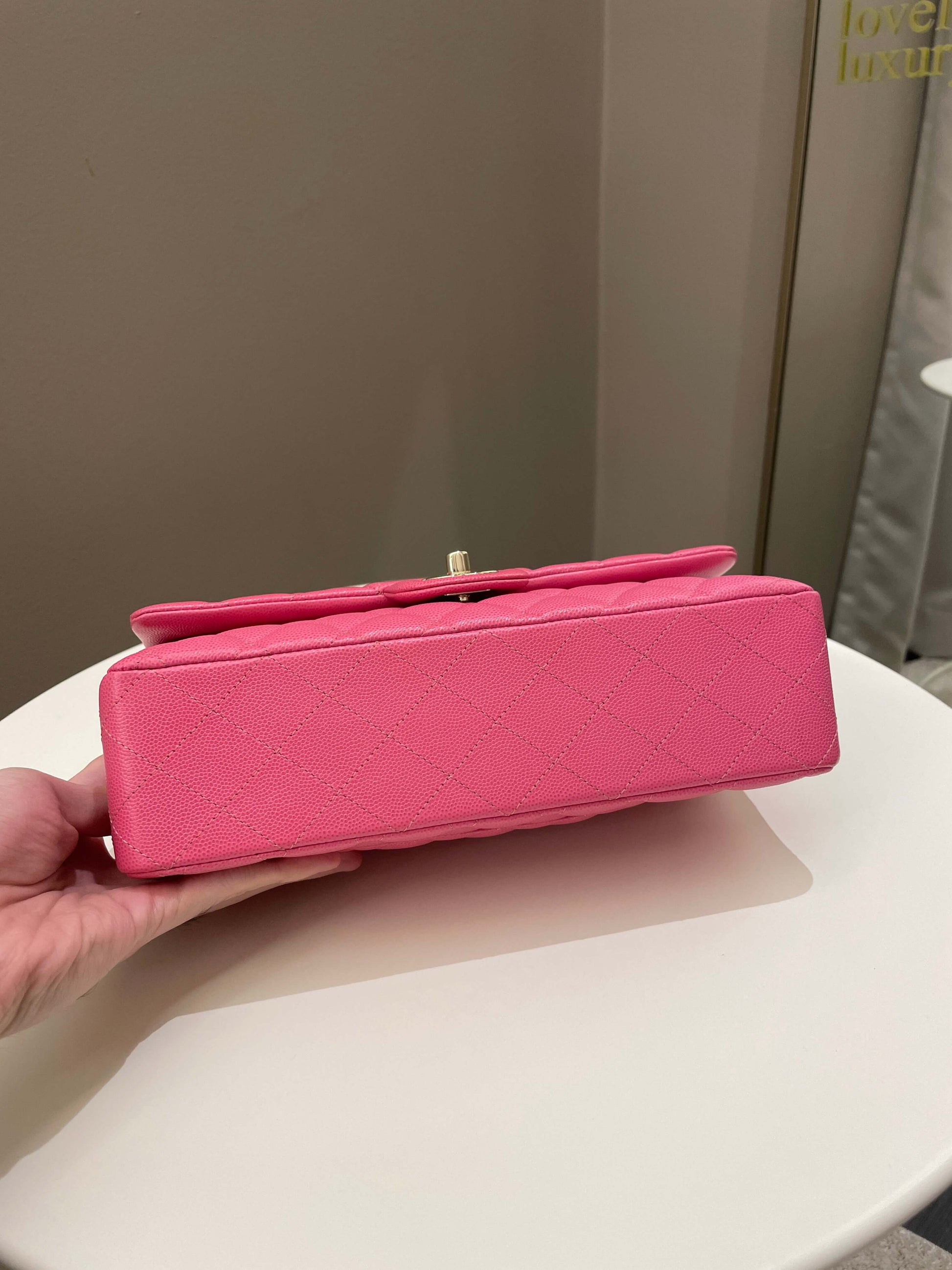 Chanel Classic Quilted Medium Double Flap Bubblegum Pink Caviar - Bags - 7