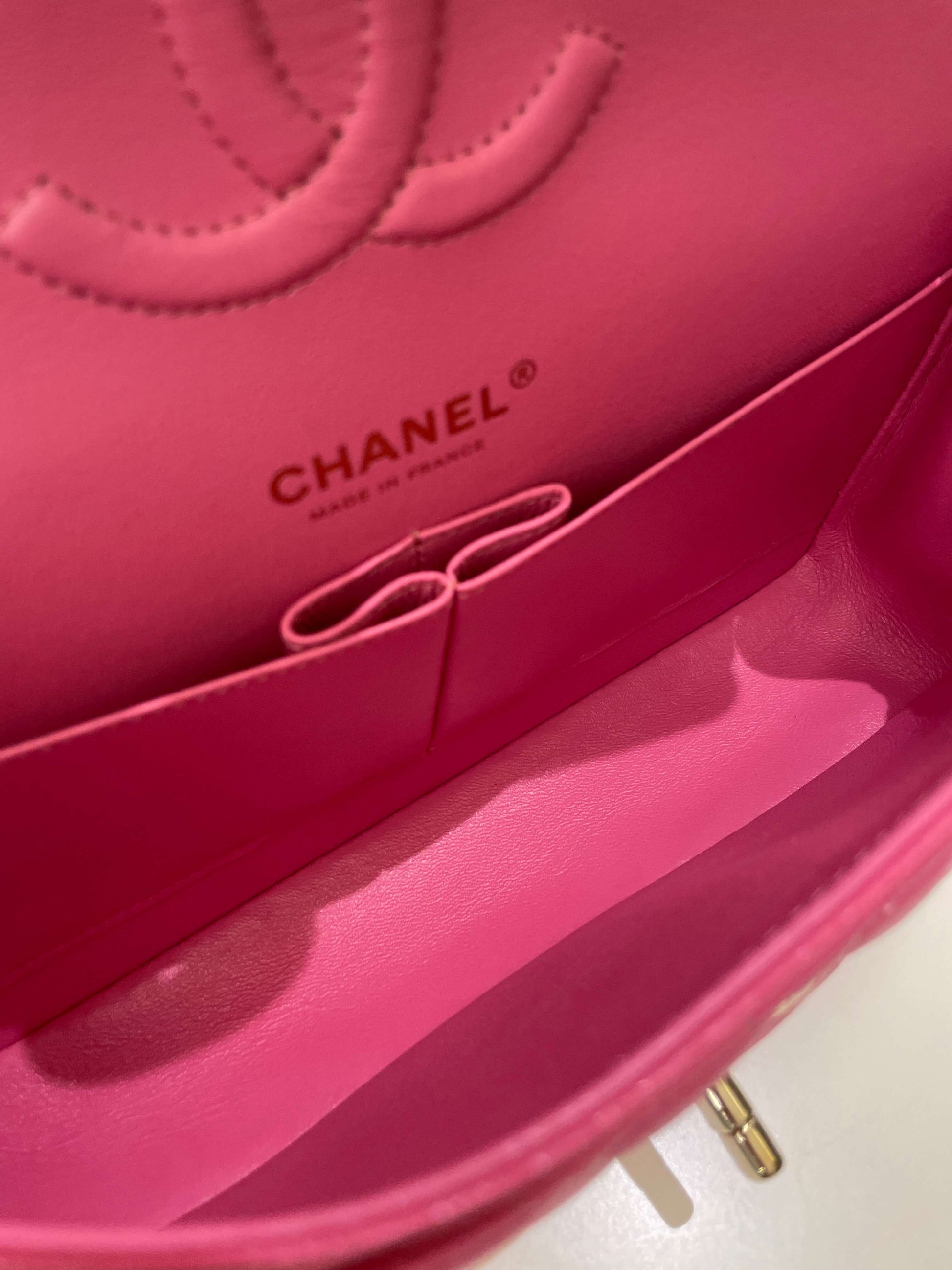 Chanel Classic Quilted Medium Double Flap Bubblegum Pink Caviar - Bags - 17
