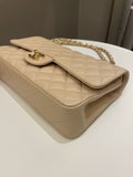 Chanel Classic Medium Double Flap Beige Clair Caviar - Bags - 9
