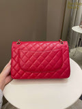 Chanel Classic Quilted Jumbo Double Flap Red Lambskin - Bags - 3