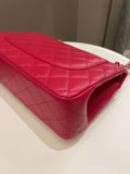 Chanel Classic Quilted Jumbo Double Flap Red Lambskin - Bags - 12