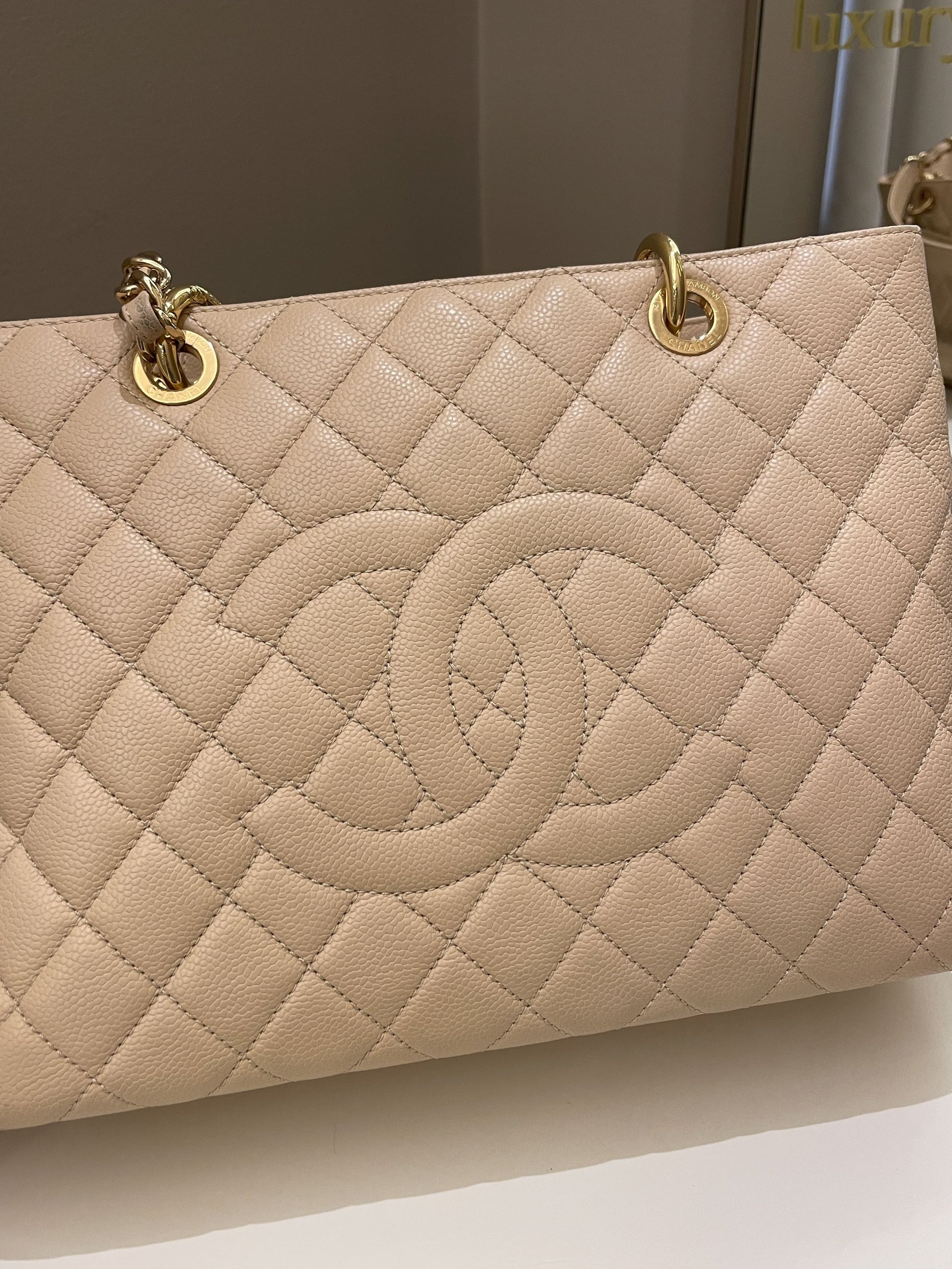 Chanel Classic Quilted GST Beige Caviar - Bags - 2