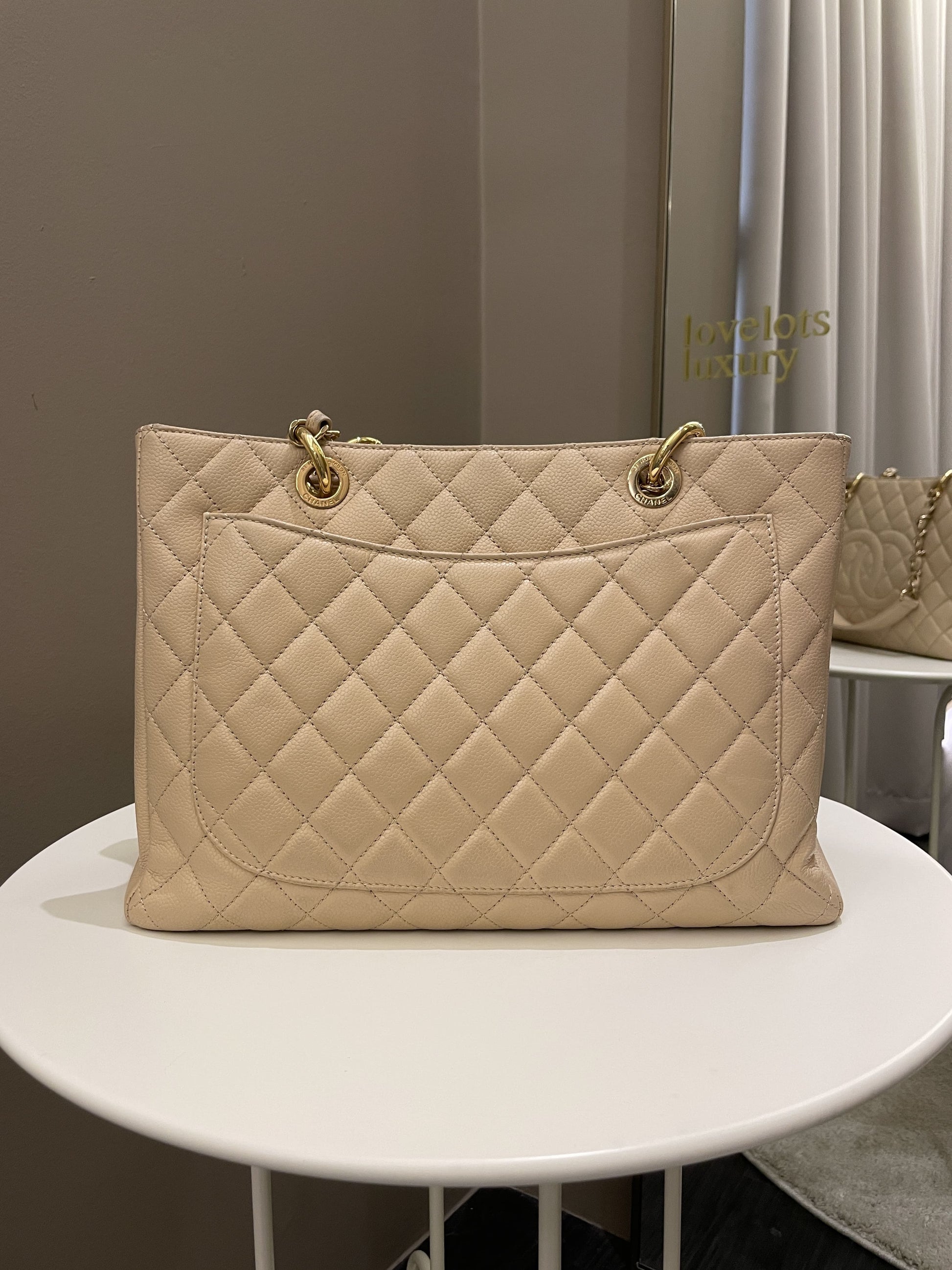 Chanel Classic Quilted GST Beige Caviar - Bags - 3
