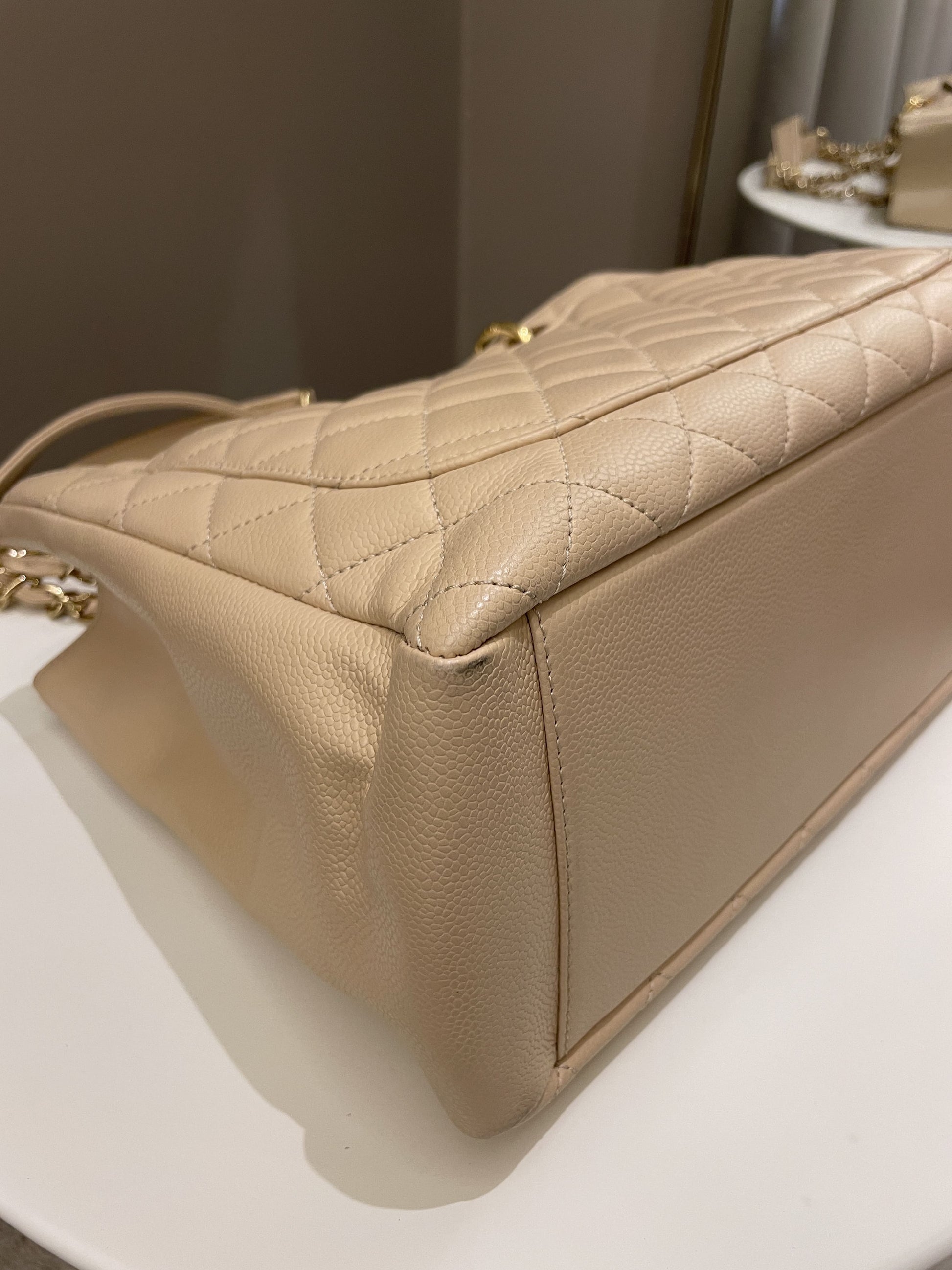 Chanel Classic Quilted GST Beige Caviar - Bags - 10