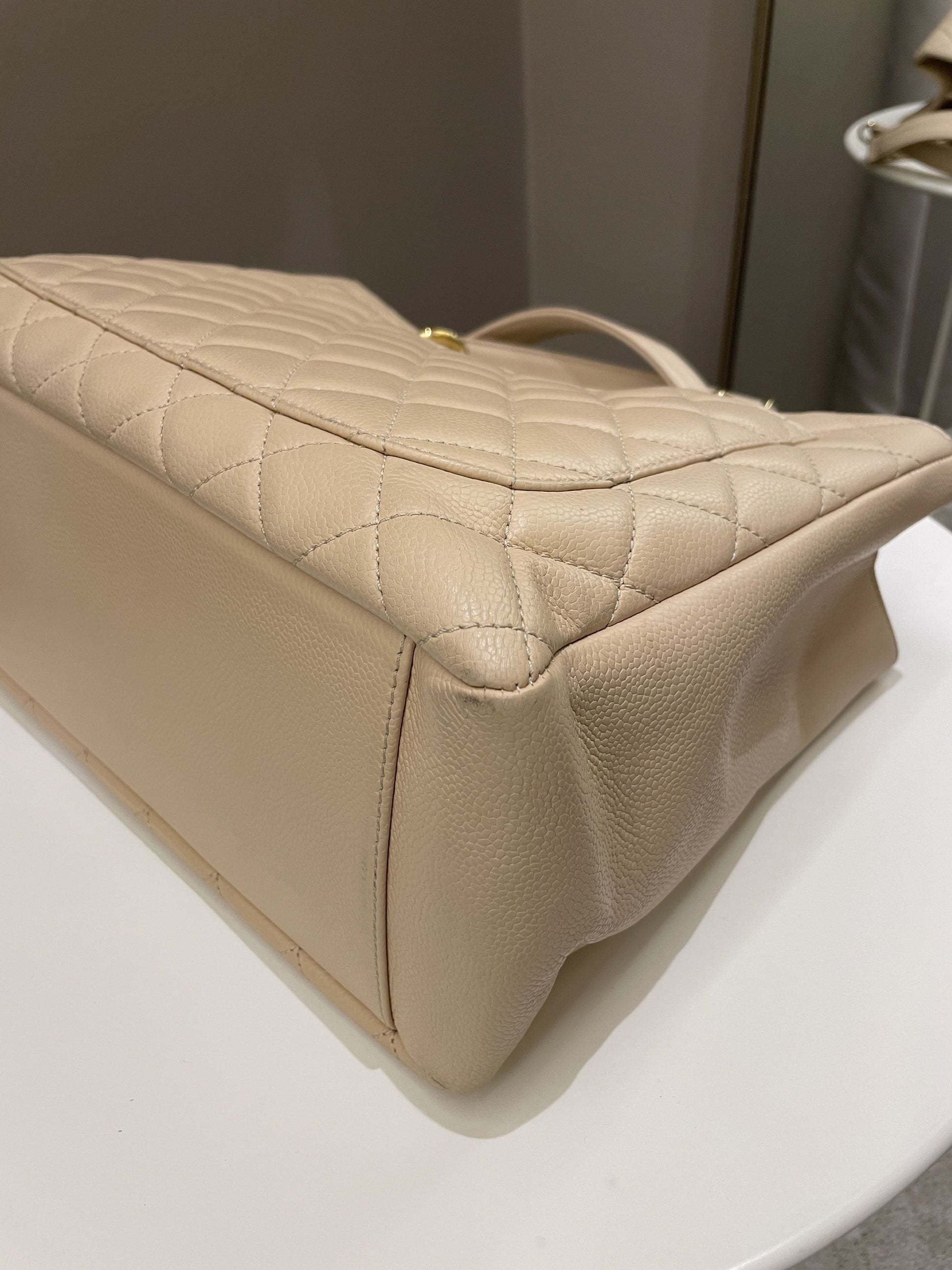 Chanel Classic Quilted GST Beige Caviar - Bags - 11