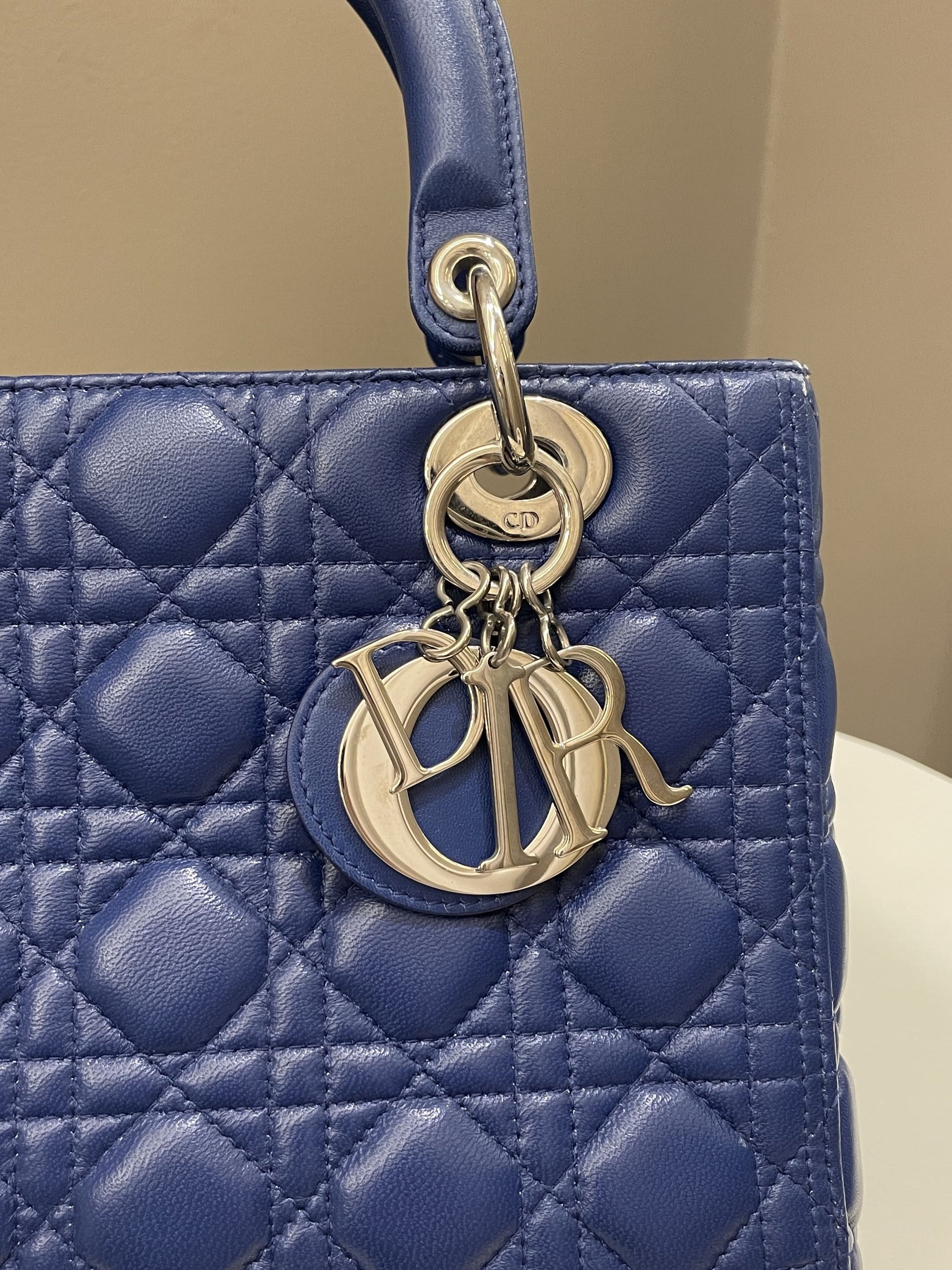 Dior Classic Lady Dior Navy Blue Lambskin - Bags