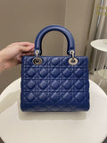 Dior Classic Lady Dior Navy Blue Lambskin - Bags - 4