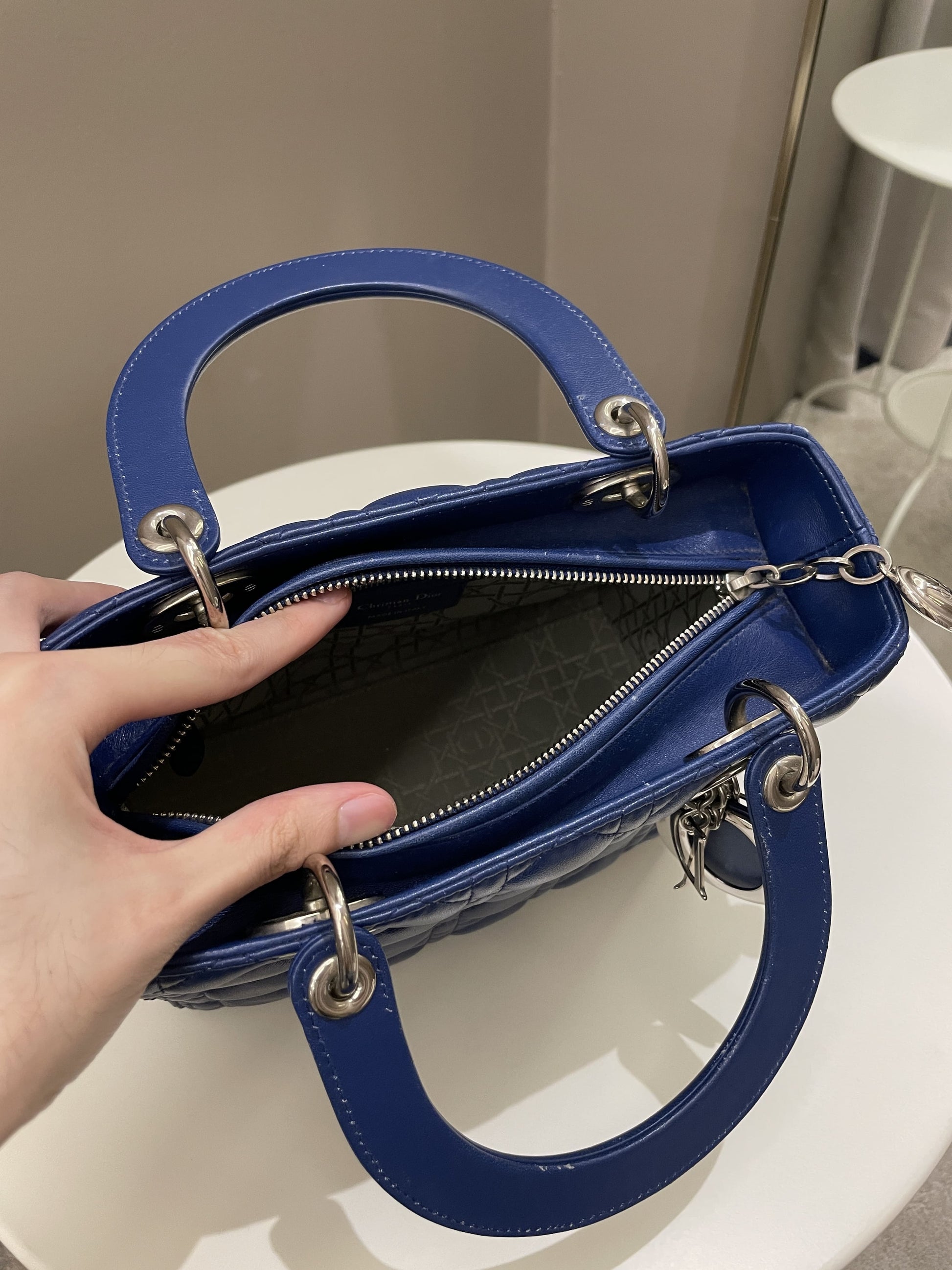 Dior Classic Lady Dior Navy Blue Lambskin - Bags - 18