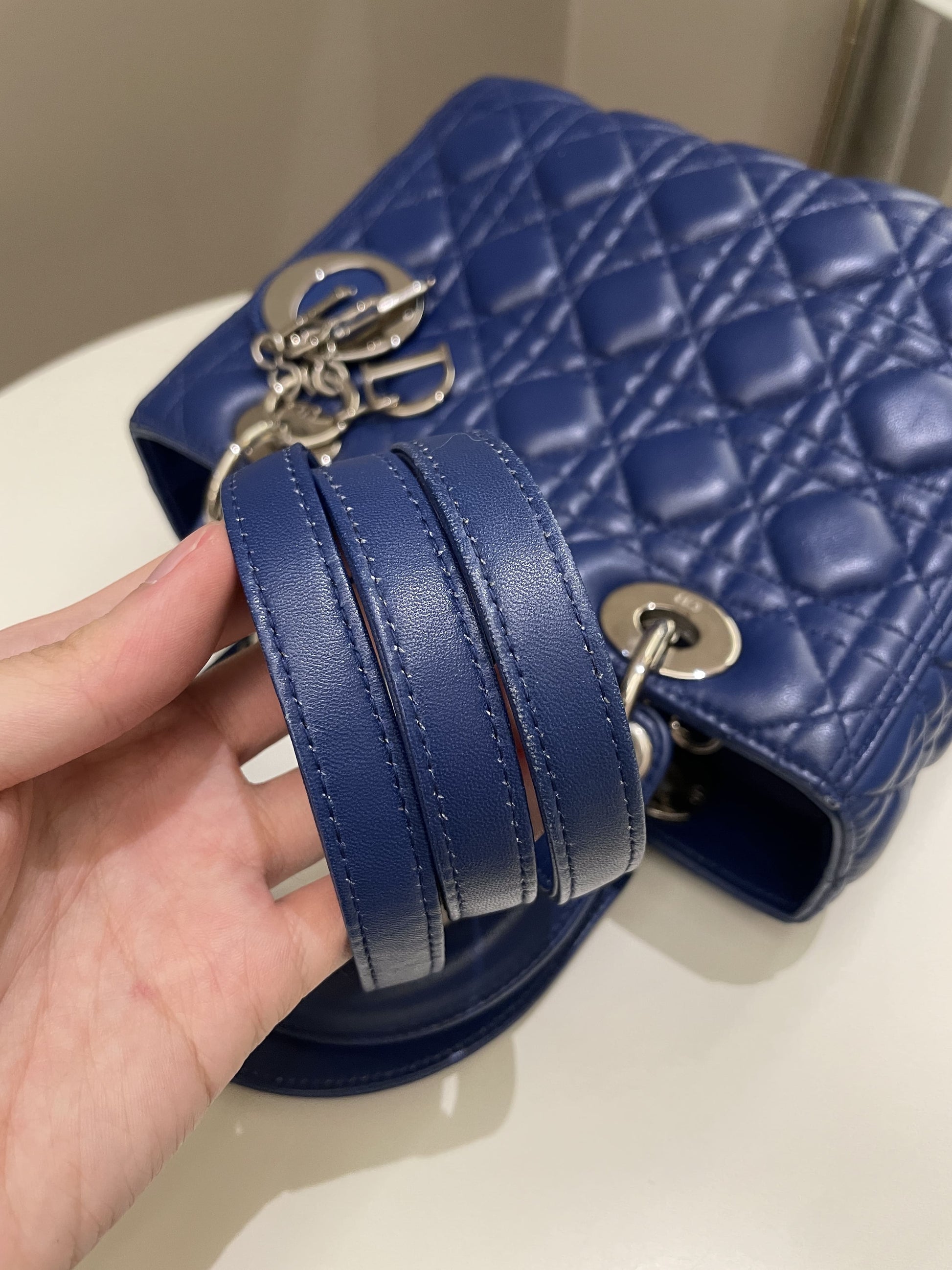 Dior Classic Lady Dior Navy Blue Lambskin - Bags - 21