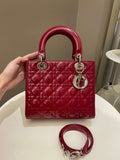 Dior Classic Lady Dior Red Patent - Bags - 19