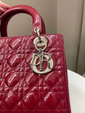 Dior Classic Lady Dior Red Patent - Bags - 3