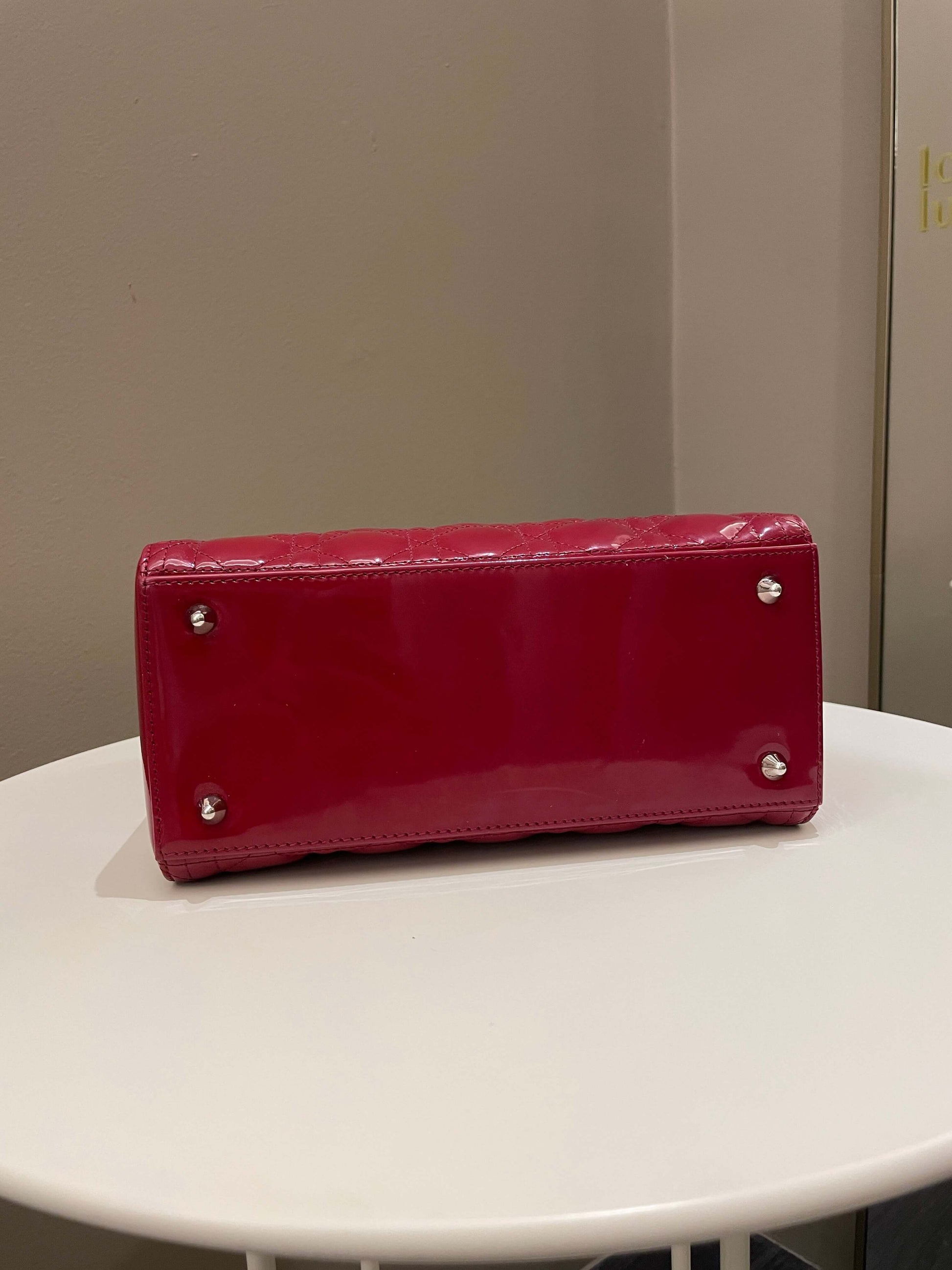 Dior Classic Lady Dior Red Patent - Bags - 7