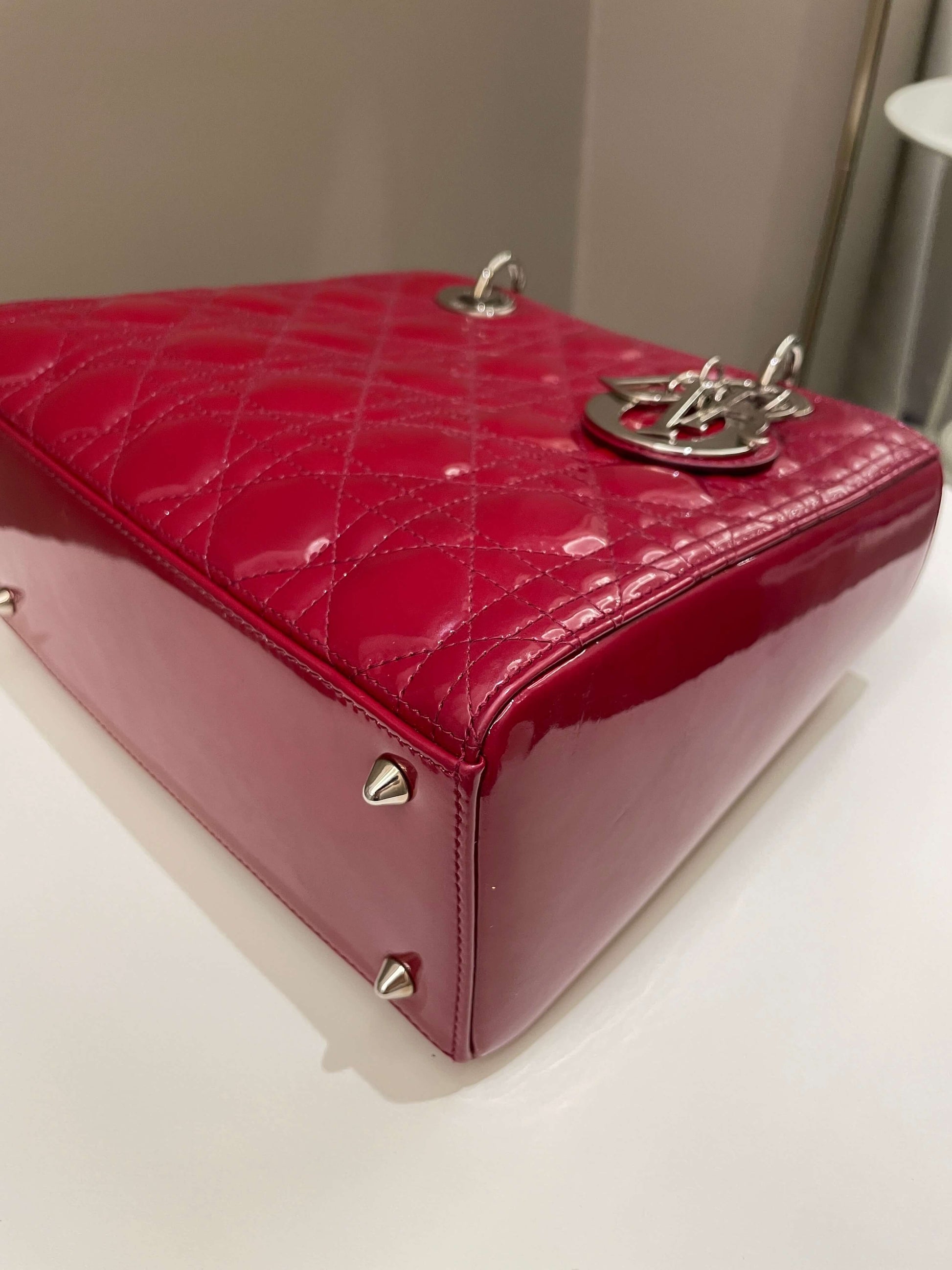 Dior Classic Lady Dior Red Patent - Bags - 9