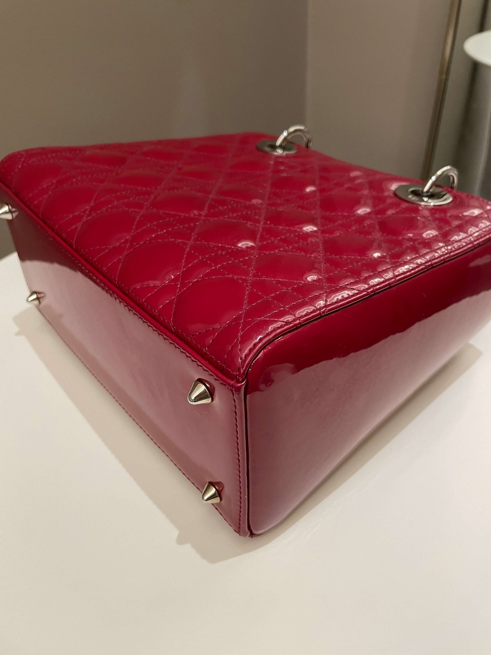 Dior Classic Lady Dior Red Patent - Bags - 11