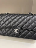 Chanel Classic Quilted Medium Double Flap Black Caviar - Bags - 2