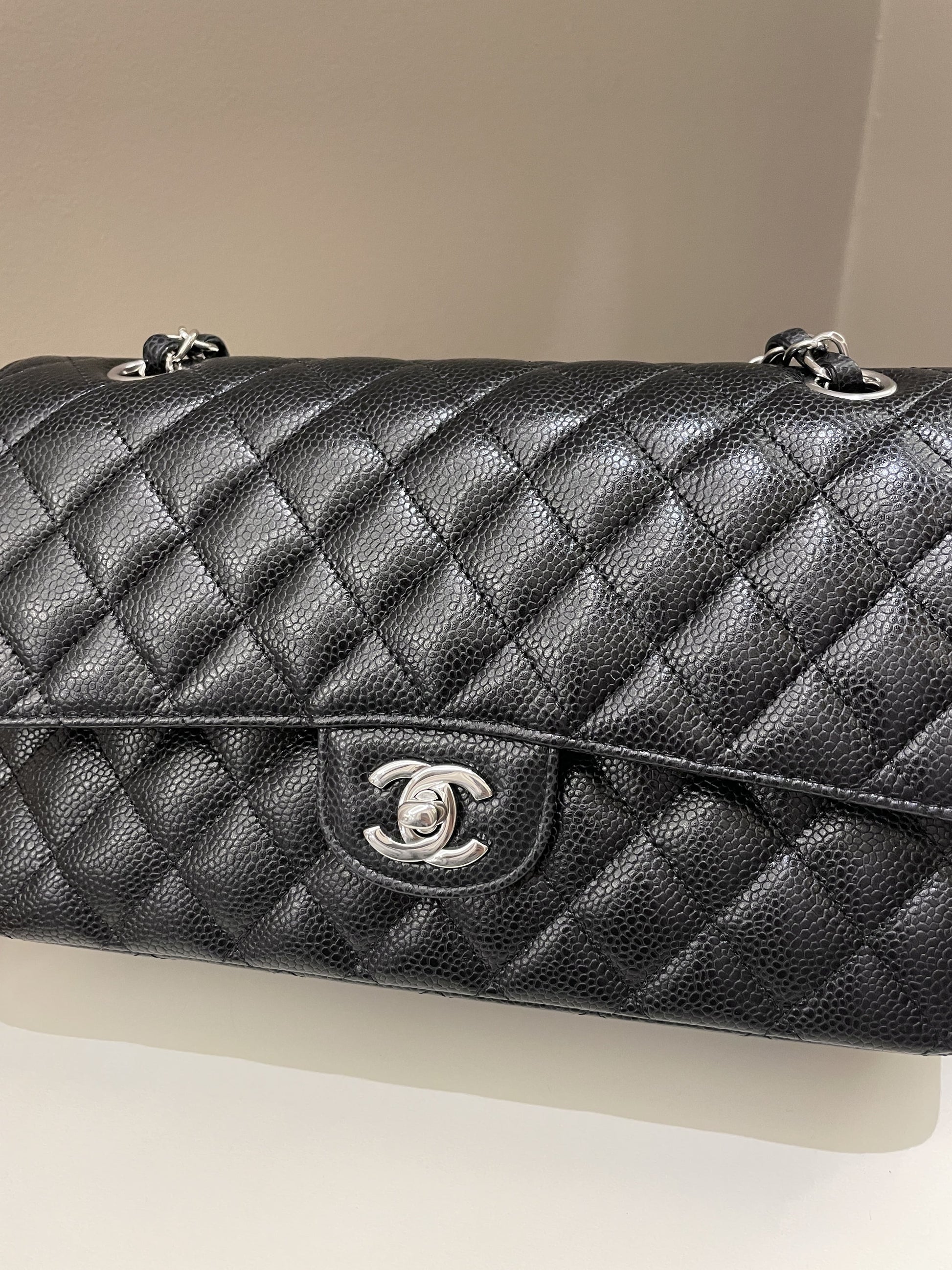 Chanel Classic Quilted Medium Double Flap Black Caviar - Bags - 2