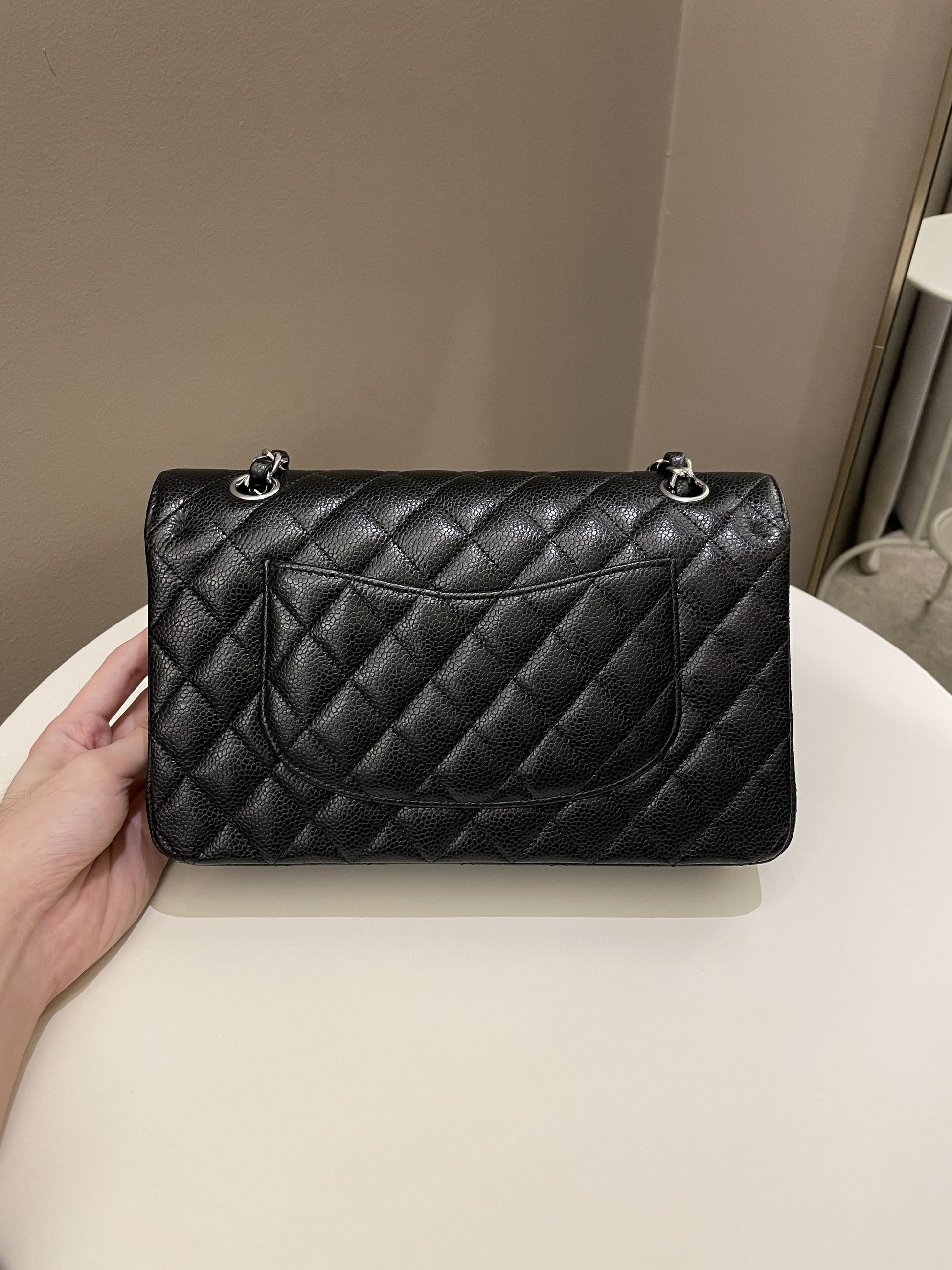 Chanel Classic Quilted Medium Double Flap Black Caviar - Bags - 4
