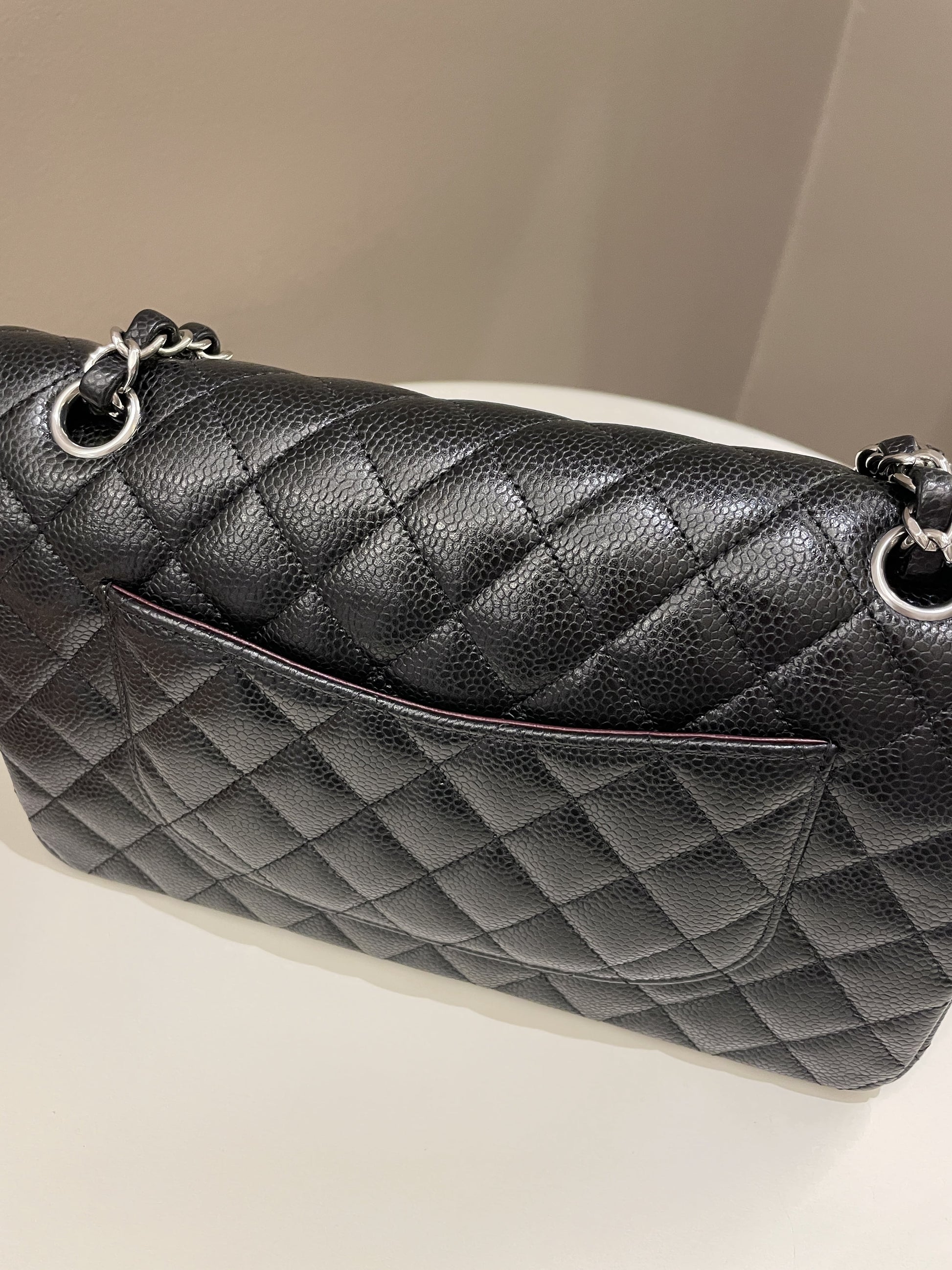 Chanel Classic Quilted Medium Double Flap Black Caviar - Bags - 5