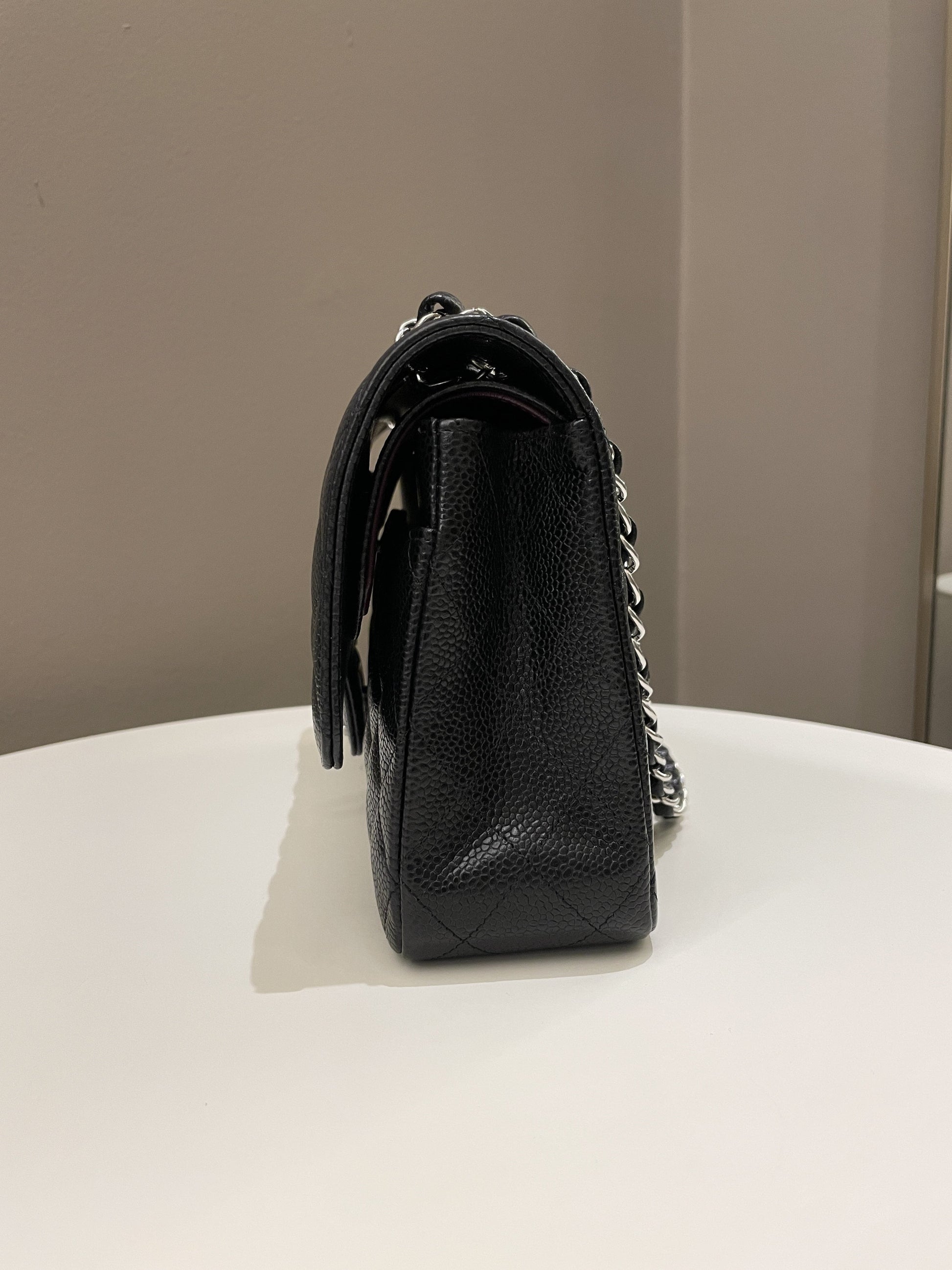 Chanel Classic Quilted Medium Double Flap Black Caviar - Bags - 7
