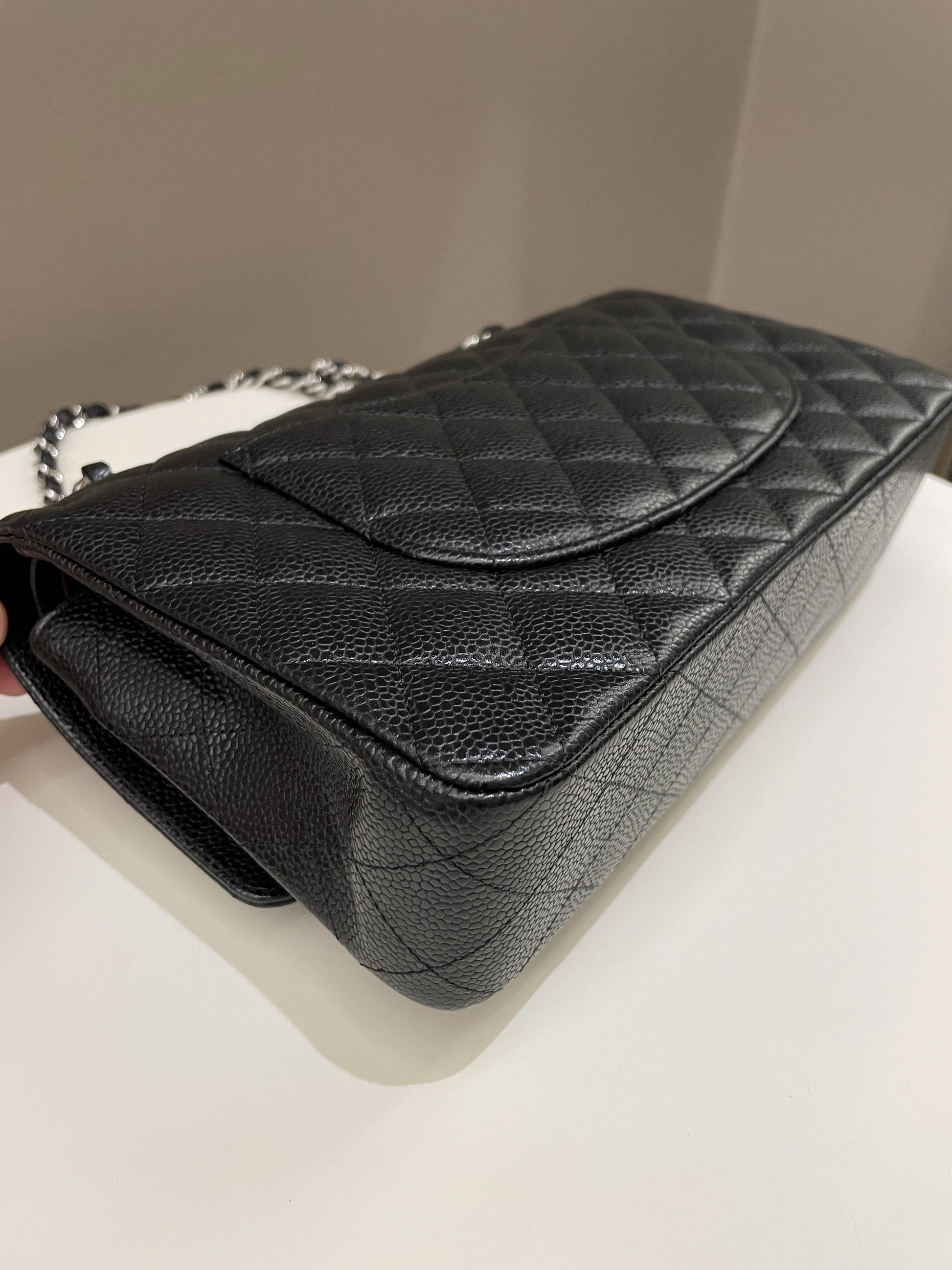 Chanel Classic Quilted Medium Double Flap Black Caviar - Bags - 11