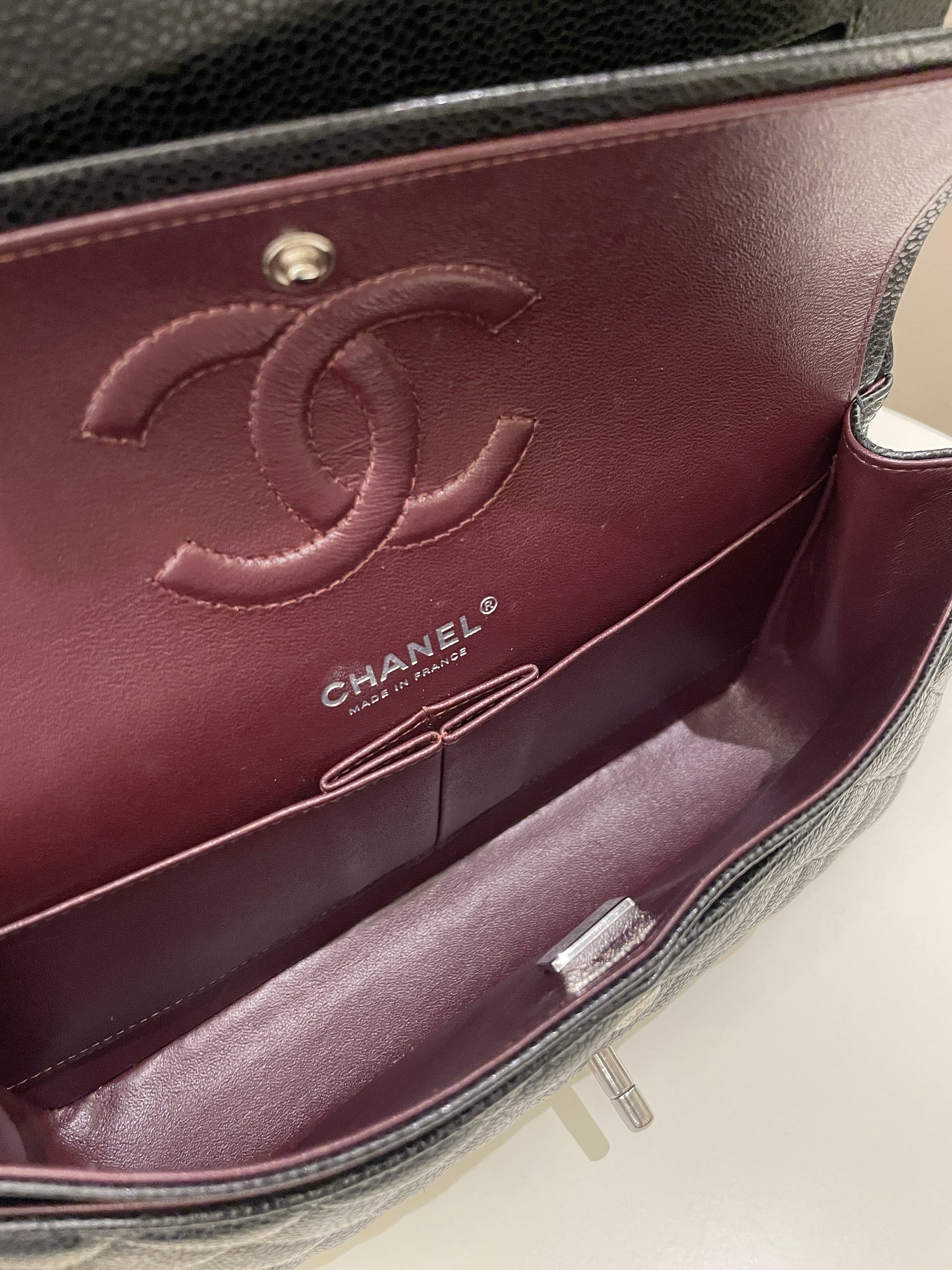 Chanel Classic Quilted Medium Double Flap Black Caviar - Bags - 19