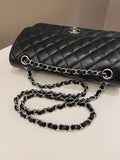 Chanel Classic Quilted Medium Double Flap Black Caviar - Bags - 21