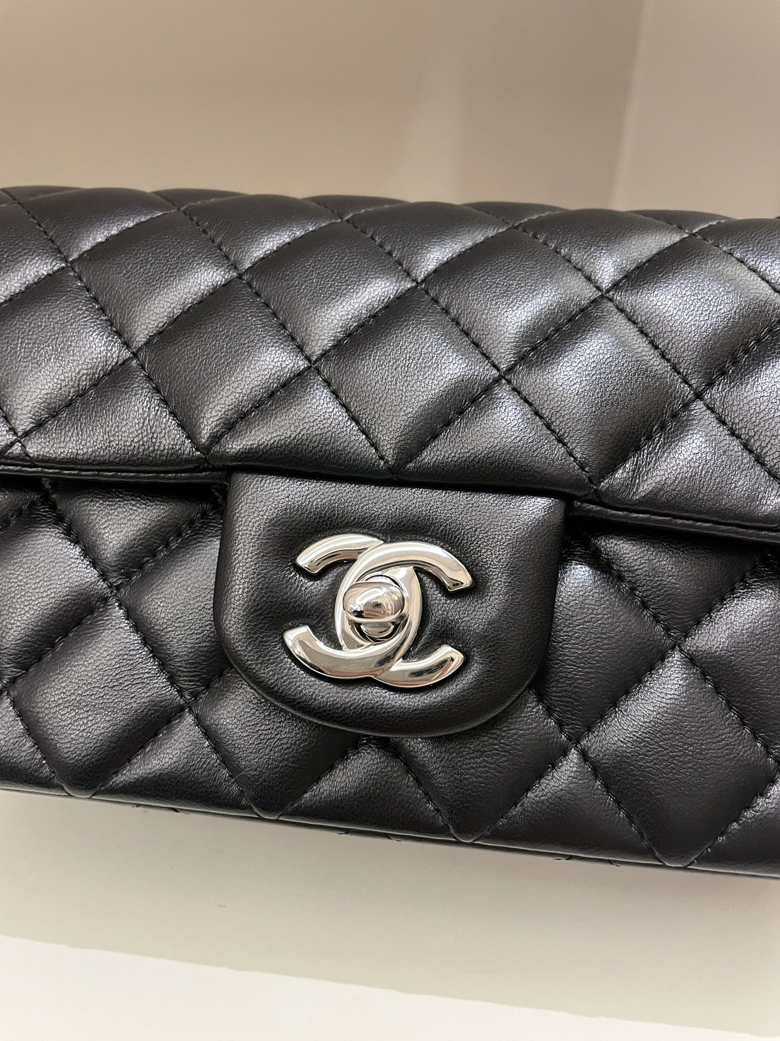 Chanel Classic Quilted Mini Rectangular Black Lambskin - Bags