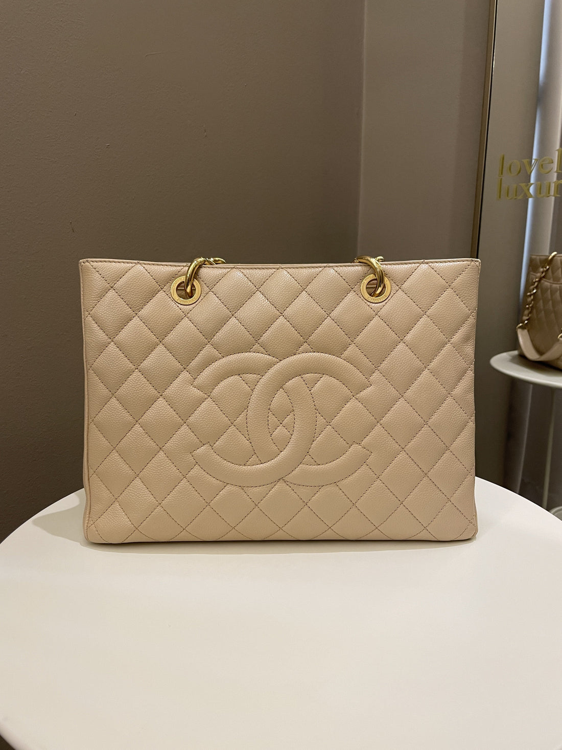 Chanel Classic Quilted GST Beige Caviar - Bags