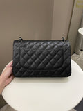 Chanel Classic Quilted Jumbo Double Flap Black Caviar - Bags - 4