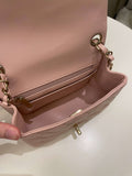Chanel Classic Quilted Mini Square Light Pink Lambskin - Bags - 15