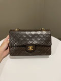 Chanel Vintage Classic Quilted Medium Double Flap Brown Lambskin - Bags - 2