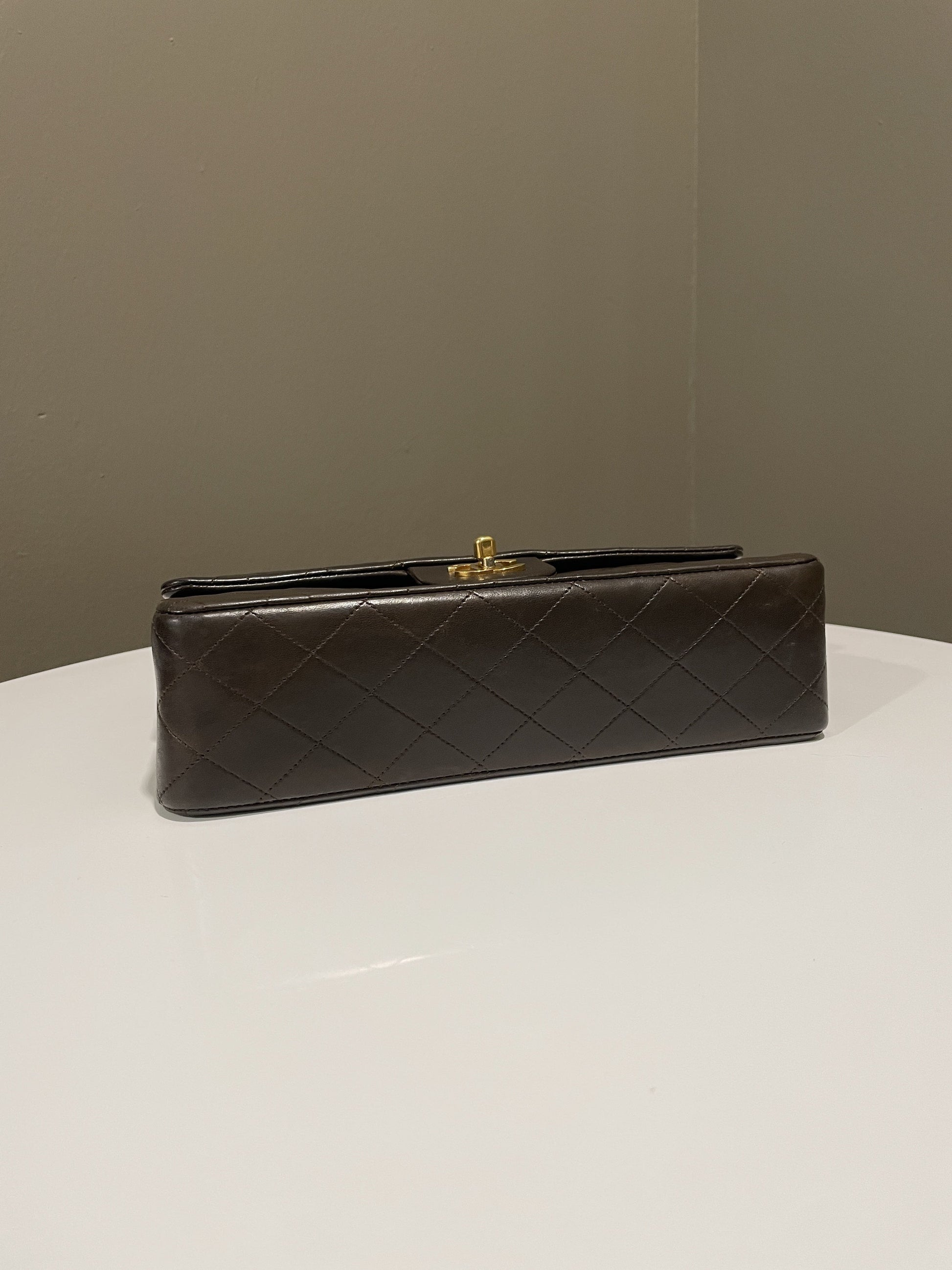 Chanel Vintage Classic Quilted Medium Double Flap Brown Lambskin - Bags - 7