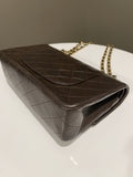 Chanel Vintage Classic Quilted Medium Double Flap Brown Lambskin - Bags - 11