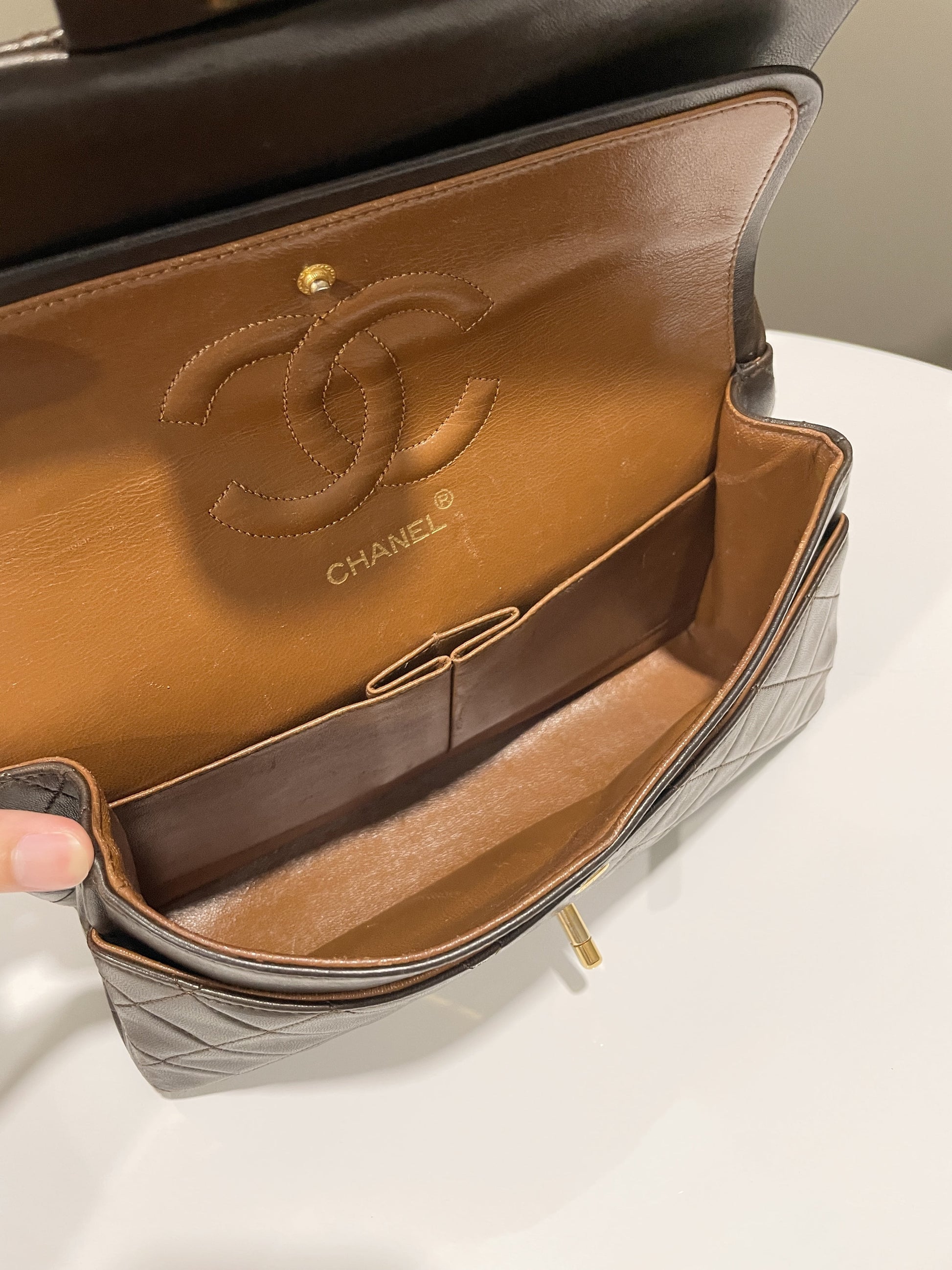 Chanel Vintage Classic Quilted Medium Double Flap Brown Lambskin - Bags - 16