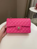 Chanel Classic Quilted Small Double Flap Candy Pink Caviar - Bags - 2
