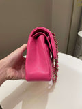 Chanel Classic Quilted Small Double Flap Candy Pink Caviar - Bags - 5