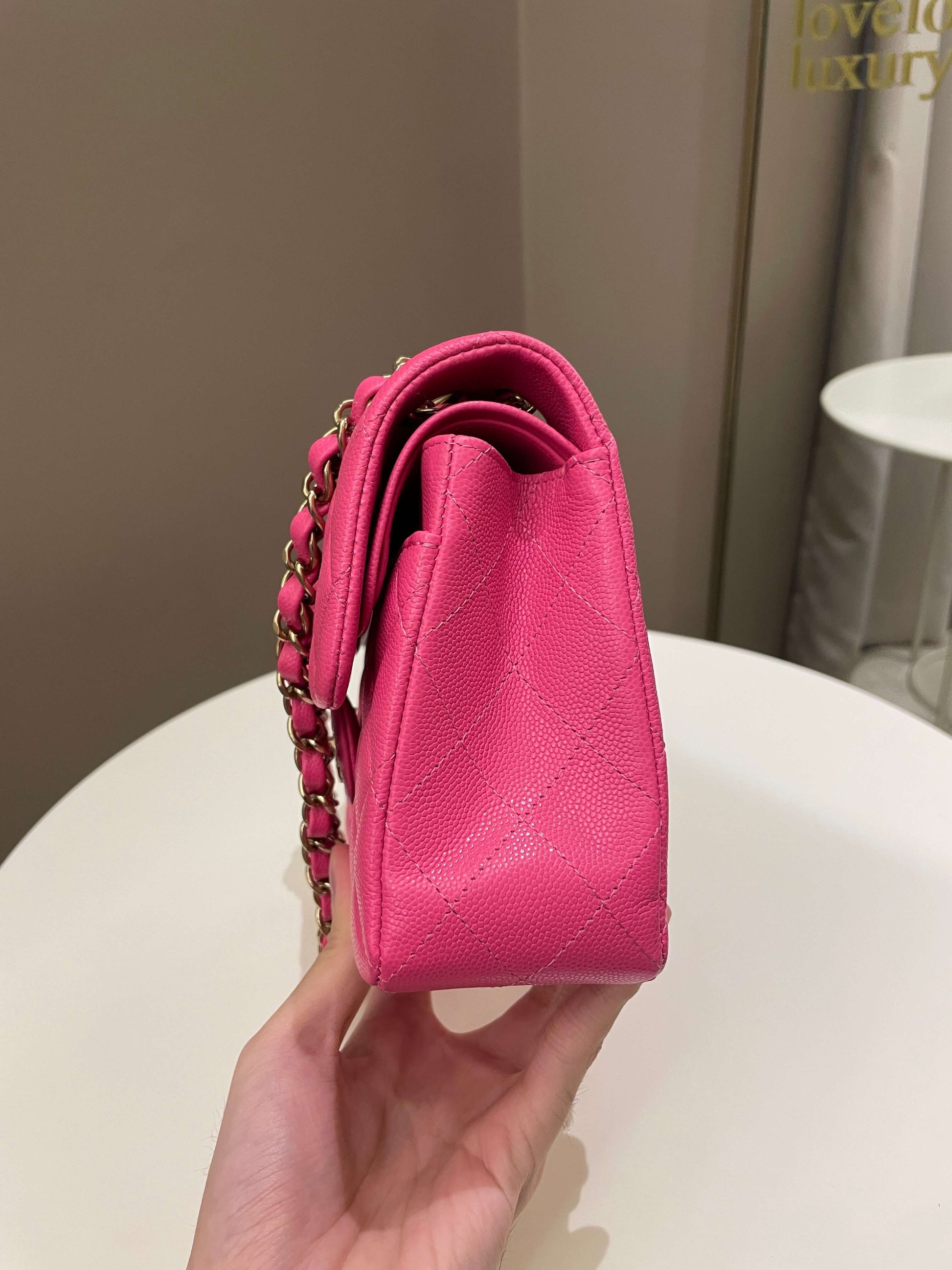 Chanel Classic Quilted Small Double Flap Candy Pink Caviar - Bags - 6
