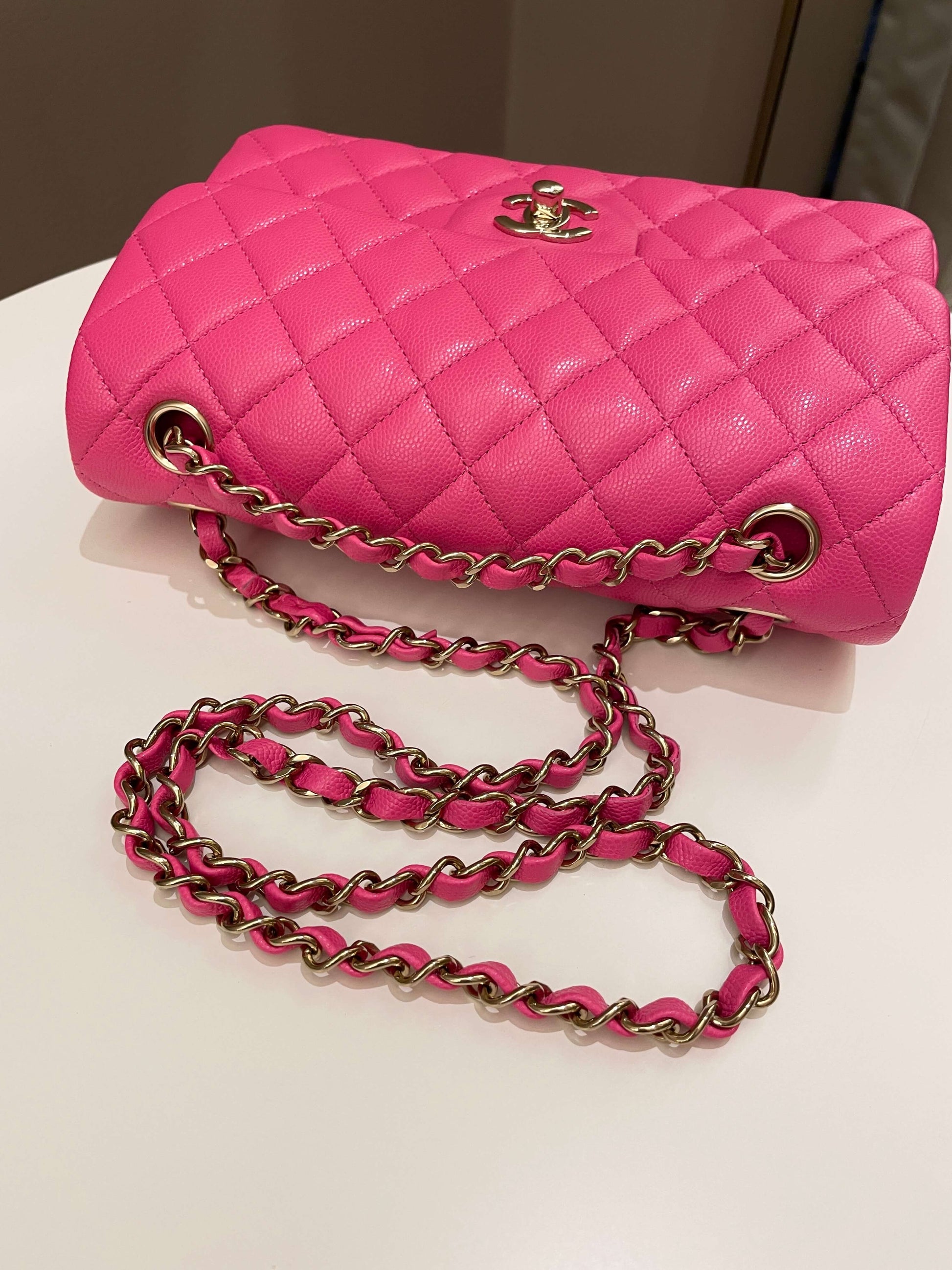 Chanel Classic Quilted Small Double Flap Candy Pink Caviar - Bags - 20