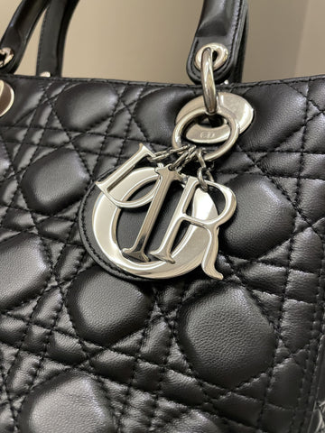 Dior Classic Lady Dior Black Lambskin - Bags